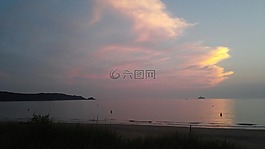 日落,云,天使