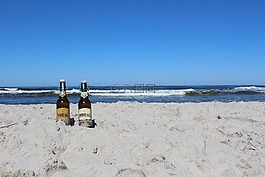 海灘,假日,水