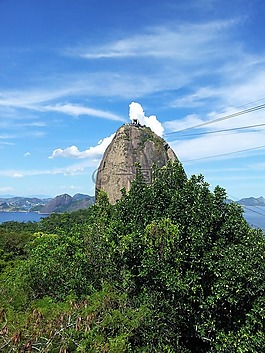 山,云,藍色的天空