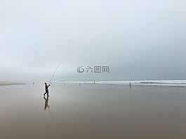 釣魚(yú)者,魚(yú),海灘