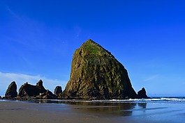 石,佳能海灘,俄勒岡