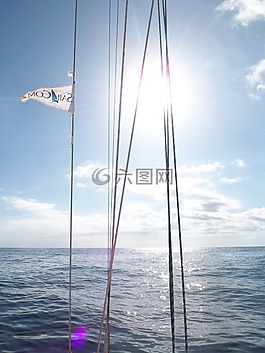 帆,游艇,海洋