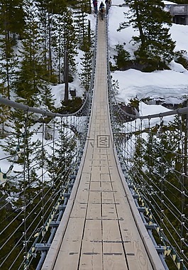 橋,冬天,雪