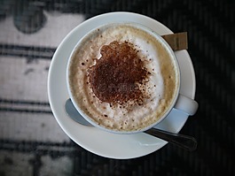 咖啡,cappucino,杯