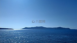 圣托里尼,藍(lán)色,海