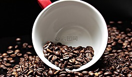 咖啡豆,咖啡杯,杯