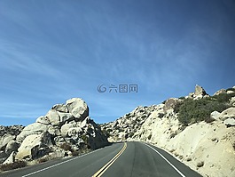 公路,路,山