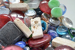 玻璃珠,玻璃塊,石頭