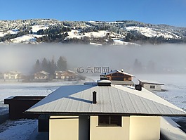冬天,霧,阿爾卑斯山