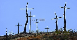 森林火災(zāi),燒毀的山,降解