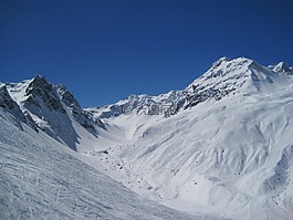 山,冬天,滑雪