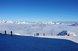 雪,冬季,山