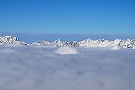 雪,冬季,山