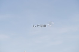天空,藍(lán)色,肥皂泡沫