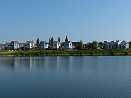 湖,海濱,房子