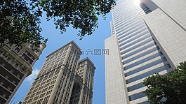 天空,高層建筑,摩天大樓