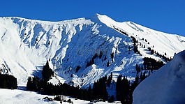 冬天,山,雪