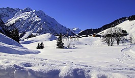 冬天,山,雪