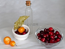靜物,瓶,水果