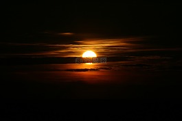 日落,太陽(yáng),天空