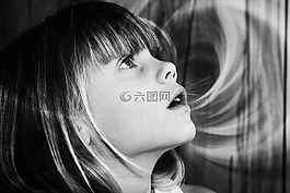 孩子,女孩,面對
