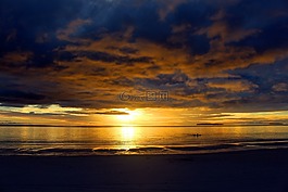 海灘,太陽,海