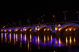 桥,城市,夜景