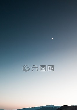景觀(guān),日落,月亮