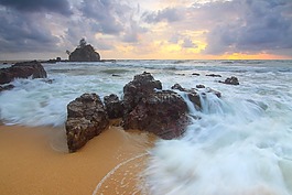 波,地標,海洋