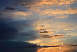 日落,云,天空