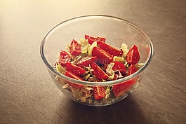 沙拉,沙拉碗,蕃茄