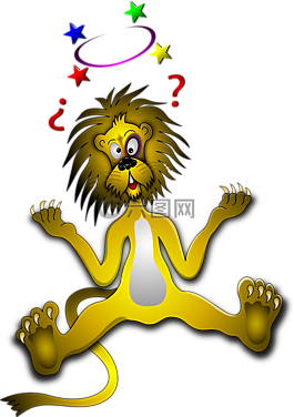 獅子,動物,困惑