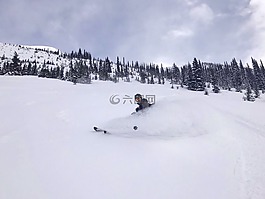 滑雪,雪,加拿大