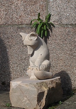 福克斯,雕像,雕塑
