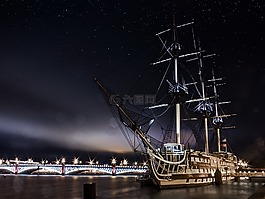 船舶,天空,明星