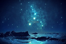 藍色,天空,夜