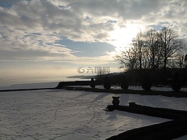 冬天,景觀,雪