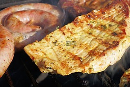烤架,燒烤,肉