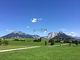 高原,山景觀,奧地利