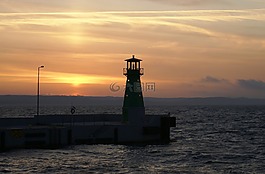 海,燈塔,海墻