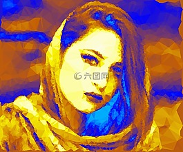 女孩,肖像,臉