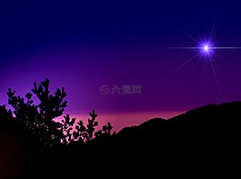 天空,山,觀點