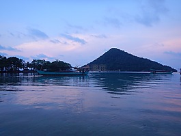 景觀,黎明,海
