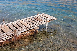 碼頭,木材,海