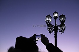 布爾津,路燈,夜景