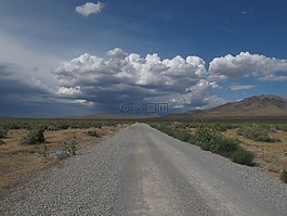 路,公路,云