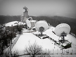 天線,冬季,雪