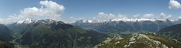 高山,夏季,全景