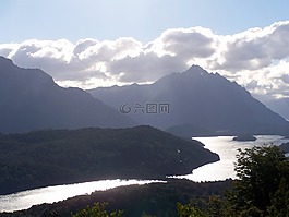 河,云,天空