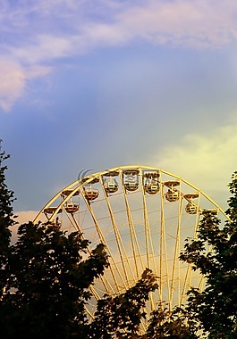 摩天輪,主題公園,高興